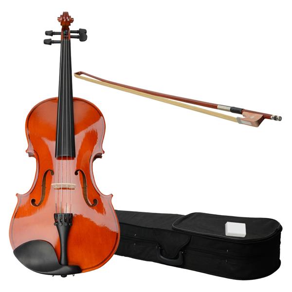 15" Acoustic Viola   Case   Bow   Rosin Nature Color