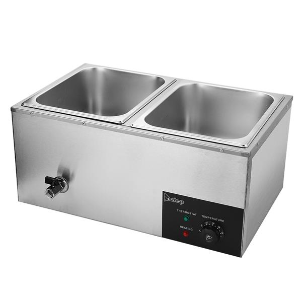 XTC1P-1/2 110V 600W 10.6QT/10L 2 Cells Bain Marie Food Warmer