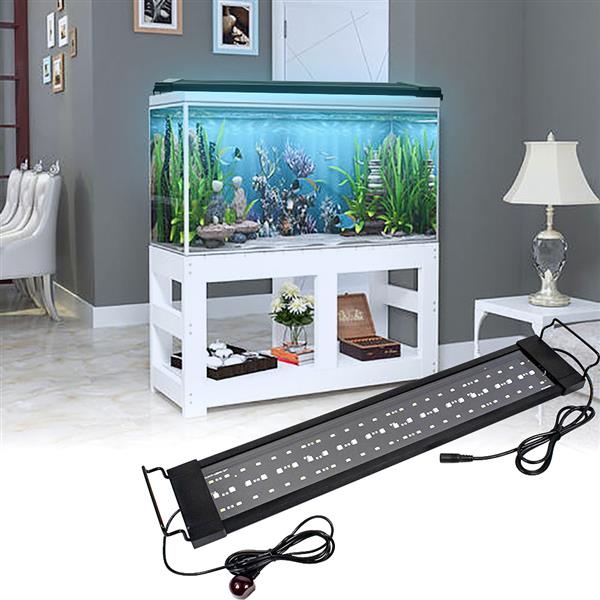32W 144Led Solar Light Grass Lamp With Remote Control 37.2inch  Suitable For 37.2-50.98inch Long Aquarium Black