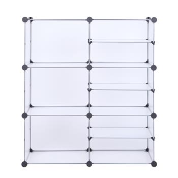 9-Cube Storage Unit, Interlocking Organizer with Divider Design, Modular Cabinet, Bookcase for Closet Bedroom Kid\\'s Room