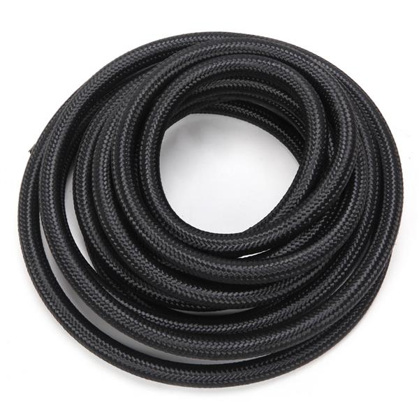 6AN 20-Foot Universal Black Fuel Pipe   10 Black Connectors