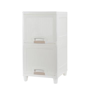 2-Tire Storage Cabinet with 2 Drawers Organizer Unit for Bathroom Bedroom