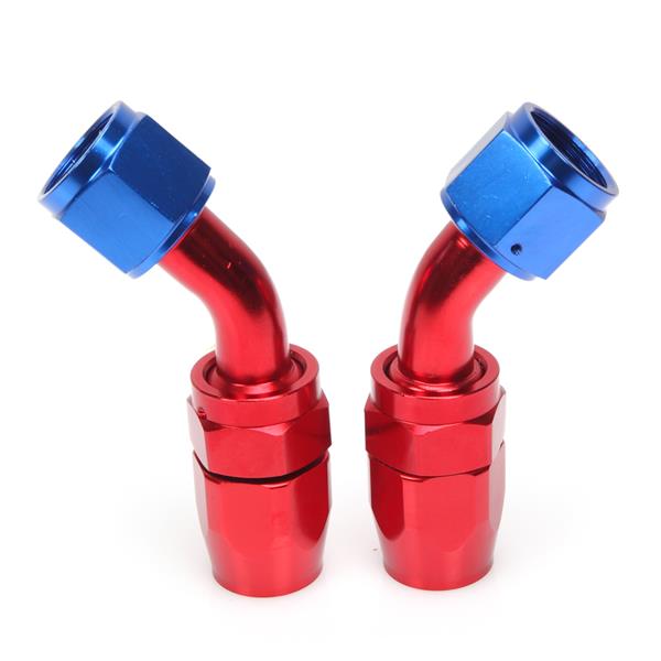 10AN 20-Foot Universal Silver Fuel Pipe   10 Red and Blue Connectors