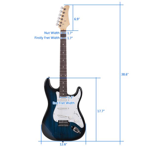 Rosewood Fingerboard Electric Guitar Blue