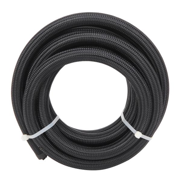 10AN 16-Foot Universal Black Fuel Pipe   10 Black Connectors