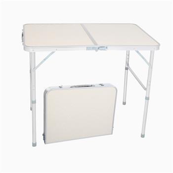 90 x 60 x 70cm Home Use Aluminum Alloy Folding Table White 