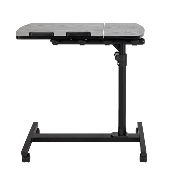 Four-Wheel Multifunctional Flat Surface Lifting Computer Desk Black