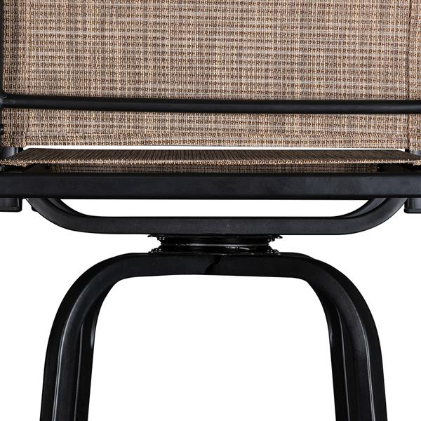 2pcs Wrought Iron Swivel Bar Chair Patio Swivel Bar Stools Black