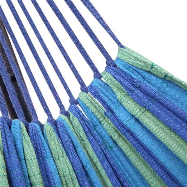 Portable Outdoor Polyester Hammock Set Blue & Green