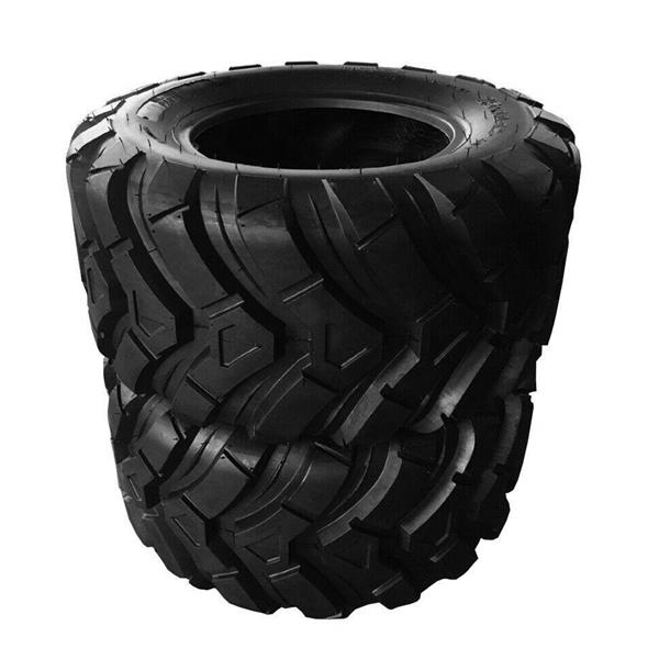 Pair ATV Tires Tubeless Rubber black tires millionparts 25x8-12 Dimensions 635mm