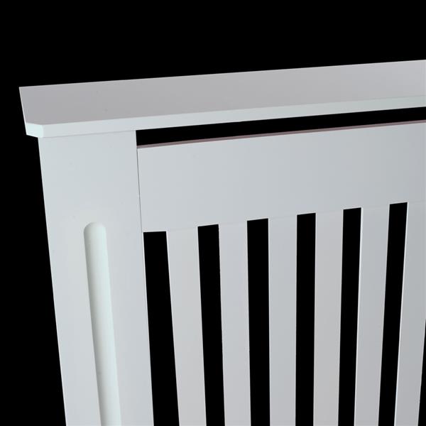 Simple Traditional Design Ventilated E1 MDF Board Vertical Stripe Pattern Radiator Cover White XL