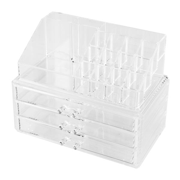 Acrylic Cosmetics Storage Rack with 11 Drawers Transparent