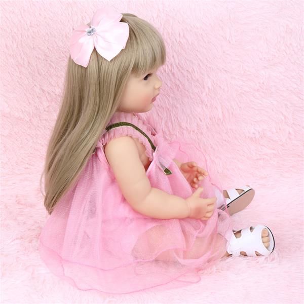 All-Plastic Simulation Doll: 22 Inches Pink Lace Skirt
