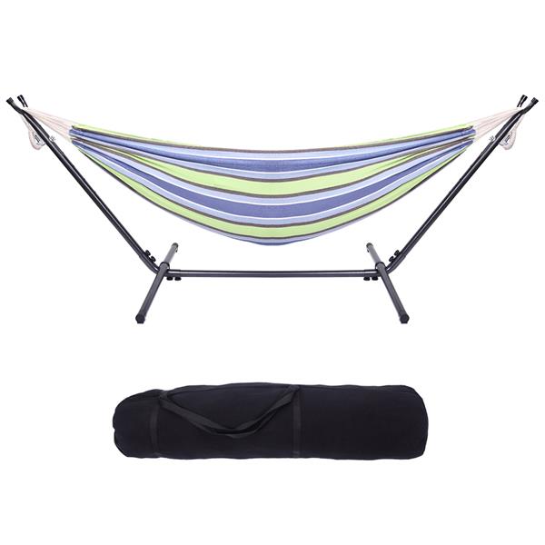 Portable Outdoor Polyester Hammock Set Green