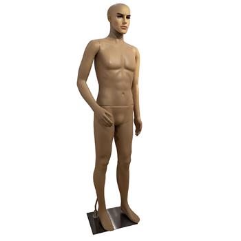 K4 Male Curved Right Arm Straight Foot Body Model Mannequin Skin Color