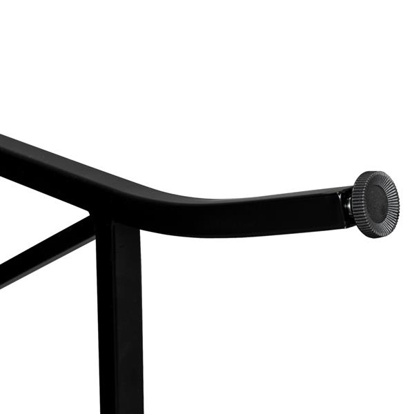 Black MDF Countertop Black Wrought Iron Base 2 Layers Console Table