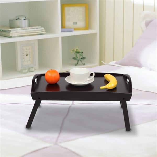 Foldable Curved Breakfast Tray Brown