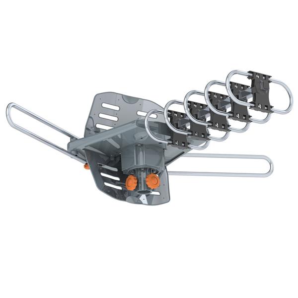 360-Degree Rotation UV Dual Bands 28-36dB Outdoor Antenna Install-free Guide without Stand