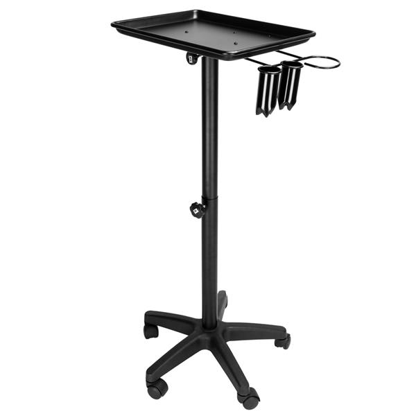 L-121B Beauty Salon Aluminum Tray Cart Black