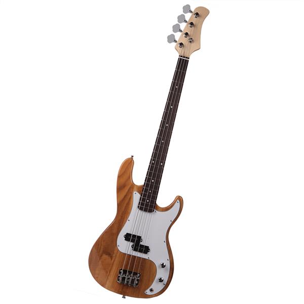 Exquisite Burning Fire Style Electric Bass Guitar Burly Wood