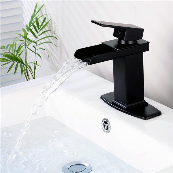 Bathroom Basin Faucet Waterfall Spout Sink Mixer Tap Oil Rubbed Bronze