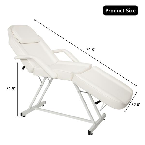 HZ015 Dual-purpose Barber Chair Without Small Stool White