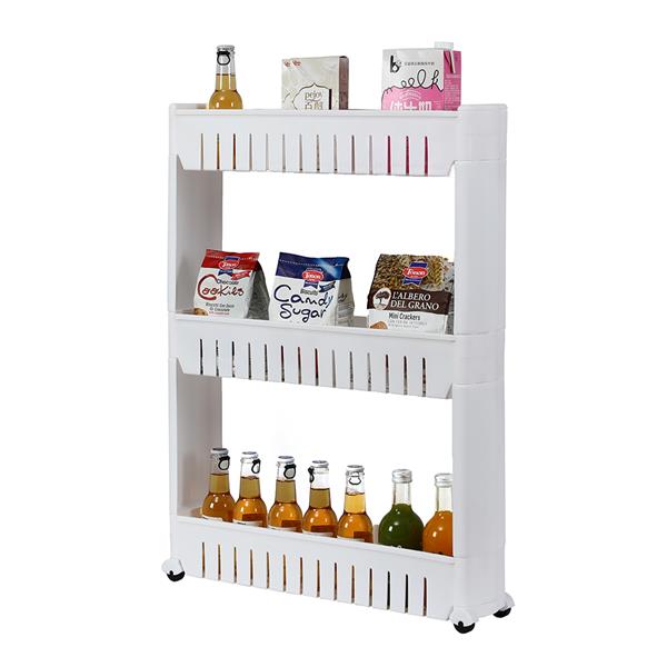 3 Layer Plastic Storage Rack White