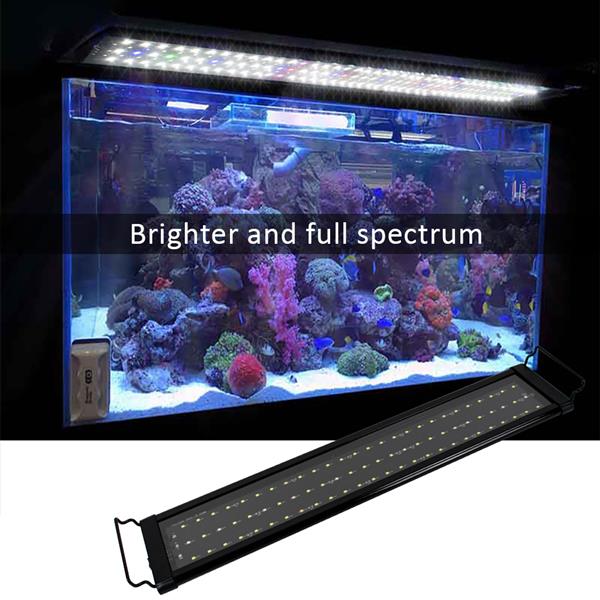 18W 78LED Full Spectrum Water Grass Lamp 23.6inch Black US Standard ZC001220 (Suitable For 23.6-31.49inch Long Aquarium)