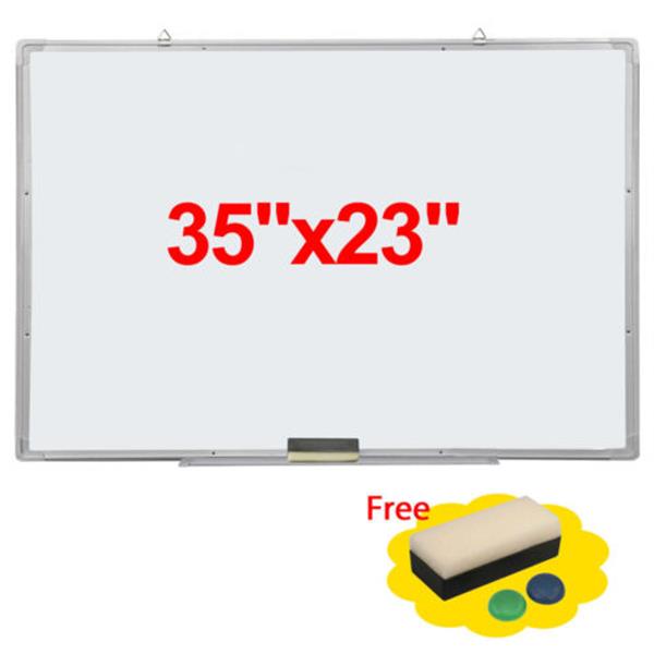 Single Sided Magnetic Dry-Erase Whiteboard with Marker & Eraser & 2pcs Magnets 90*60cm