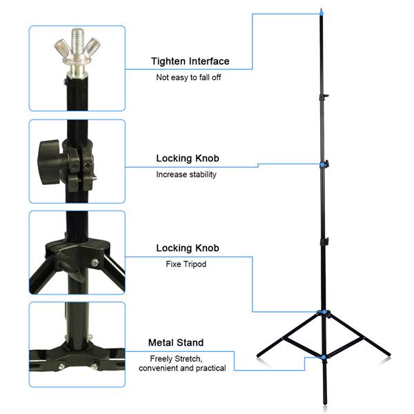 85W White Umbrellas Soft Light Box with Background Stand Non-Woven Fabrice  (Black & White & Green)(Do Not Sell on Amazon)