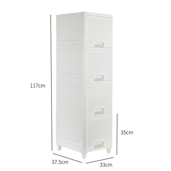 4-Tire Storage Cabinet with 2 Drawers Organizer Unit for Bathroom Bedroom