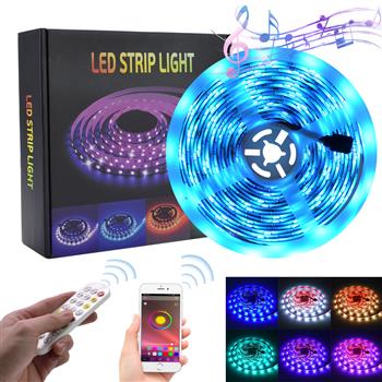 15-18W 12V 150 LEDs, Bluetooth Connection, With 24-Button Remote Control, LED Auto-Sensing Light Strip, 5050 Leds, 5 Meters, Single Disc Epoxy Waterproof Version
