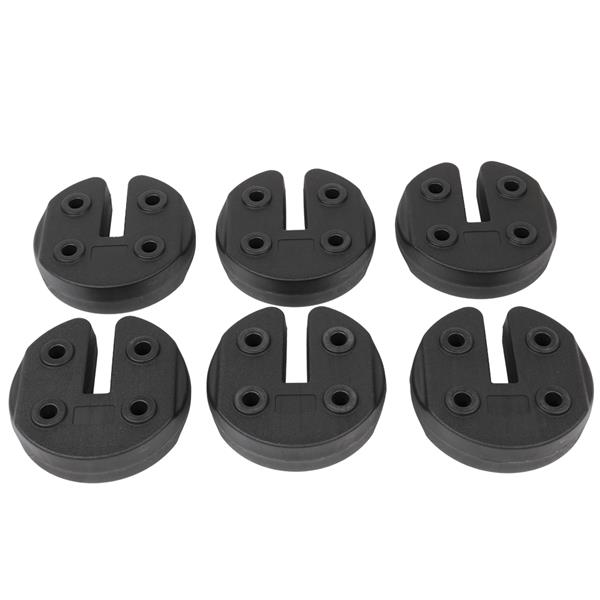 6pcs Tent Shade Canopy Water Fillable Weight Plates Black