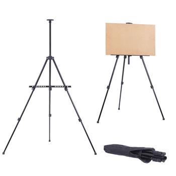 New Artist Iron Folding Easel Light Weight And Carry Bag Black