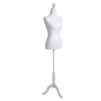 Half-Length Foam & Brushed Fabric Coating Lady Model for Clothing Display White