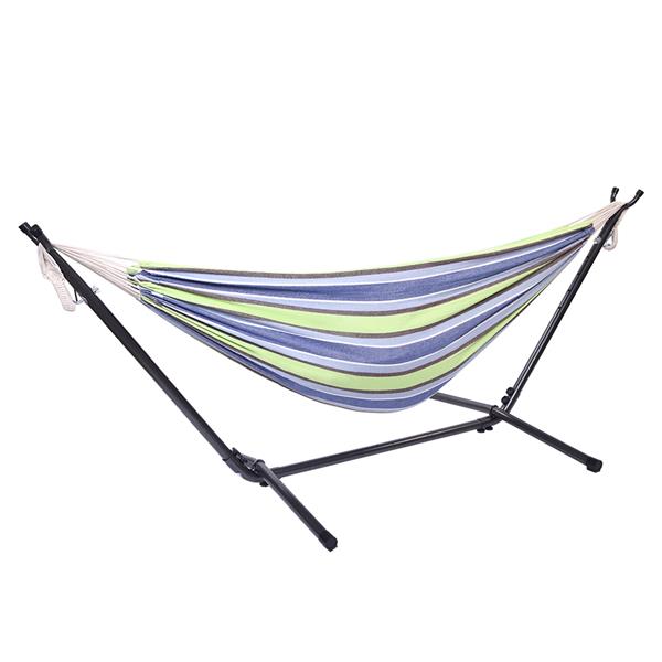 Portable Outdoor Polyester Hammock Set Green