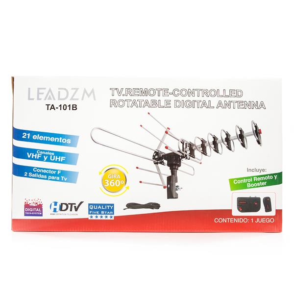 TA-101B 360°Rotation UV 45-860MHz 22-38dB Open Antenna Black