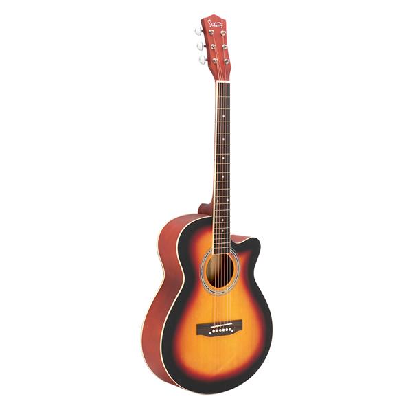 [Do Not Sell on Amazon]  GT501 40 inch Spruce Front Cutaway Folk Guitar with Bag & Board & Wrench Tool Gradient Sunset(Do Not Sell on Amazon)