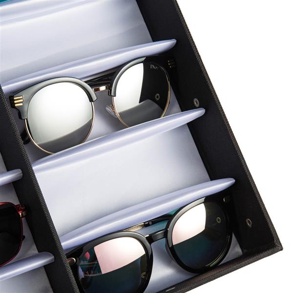 18 pcs Sunglasses Organizer Eyewear Display Storage Case Tray