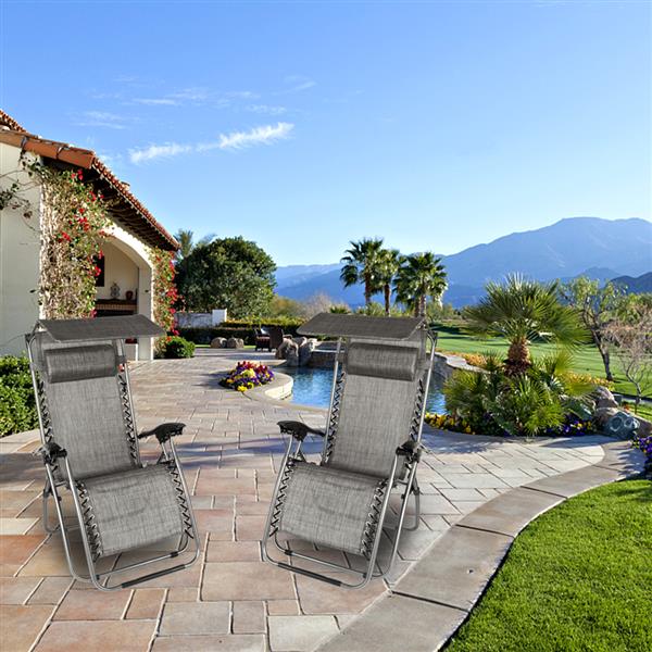 22管带头蓬折叠椅 休闲椅-灰色-7