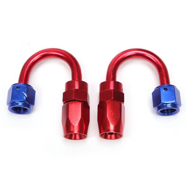 4AN 20-Foot Universal Silver Fuel Pipe   10 Red and Blue Connectors