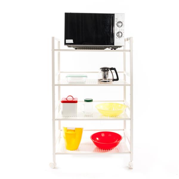 Widen 4 Tiers Multi-functional Storage Cart Ivory White