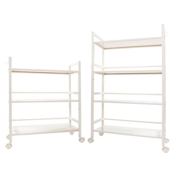Widen 4 Tiers Multi-functional Storage Cart Ivory White