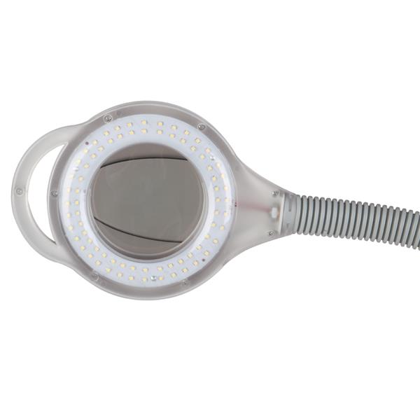 Cold Light Magnifying Glass 5x Magnification Plastic Abs   Iron Us White