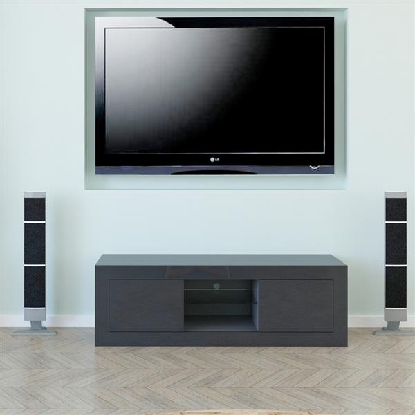 LED Two Door TV Cabinet Black