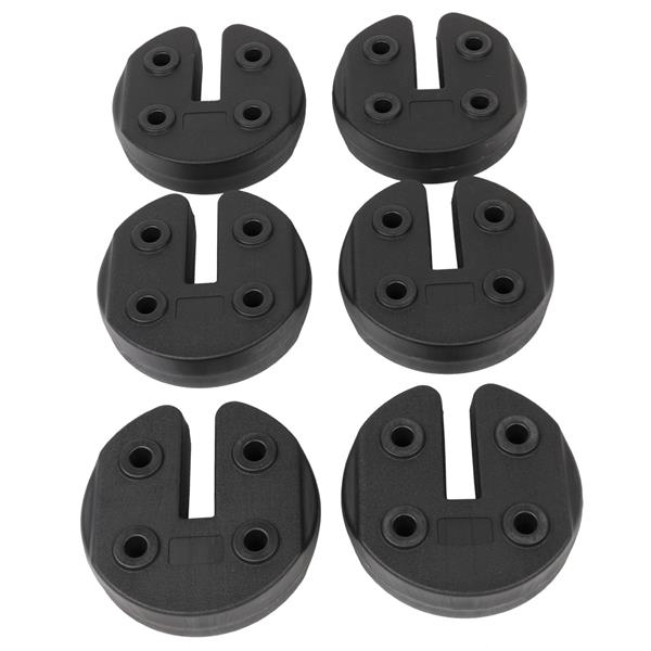 6pcs Tent Shade Canopy Water Fillable Weight Plates Black