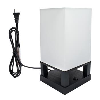 40W (Without Light Bulb) Table Lamp US Standard Black Four-Corner Base (Dual USB Interface) ZC001286