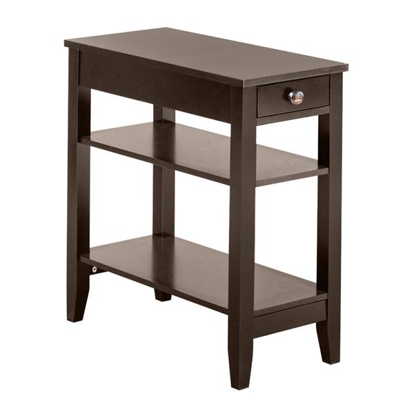 (28.45 x 64 x 61cm)Two Layers of Bedside Table with Drawers Brown