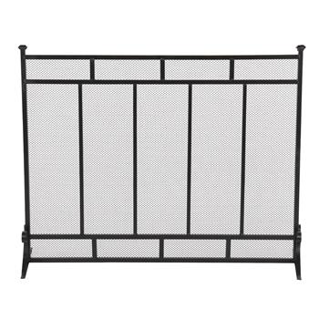 Vertical Grid Decorative Iron Mesh Fireplace Screen (99 x 30.5 x 79)cm