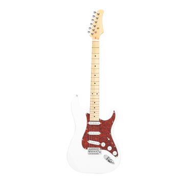 ST3 Stylish Pearl-shaped Pickguard Electric Guitar White & Red